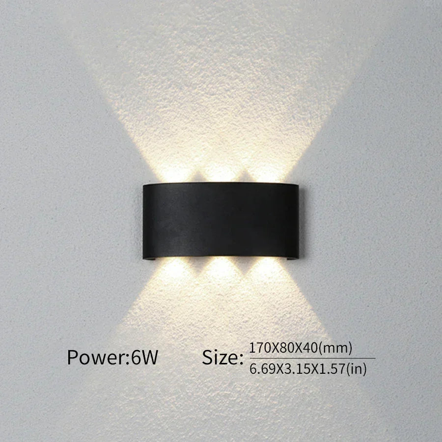 Modern LED Wall Lamp for Indoor and Outdoor Use, Weatherproof Aluminum Design