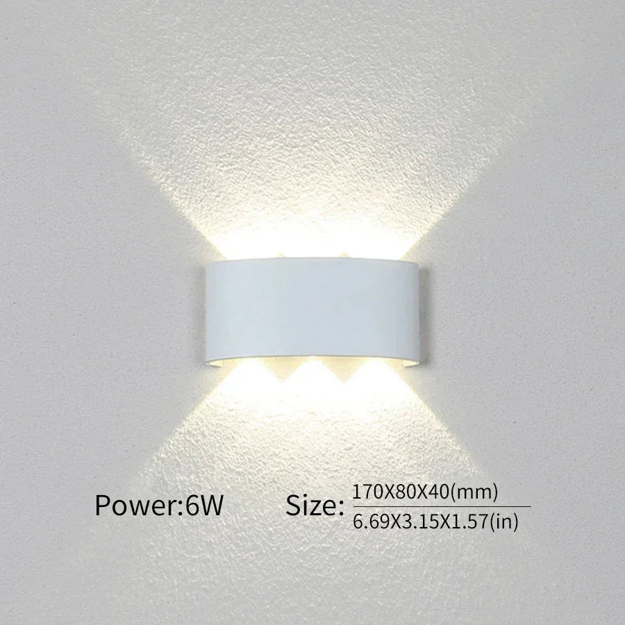 Modern LED Wall Lamp for Indoor and Outdoor Use, Weatherproof Aluminum Design