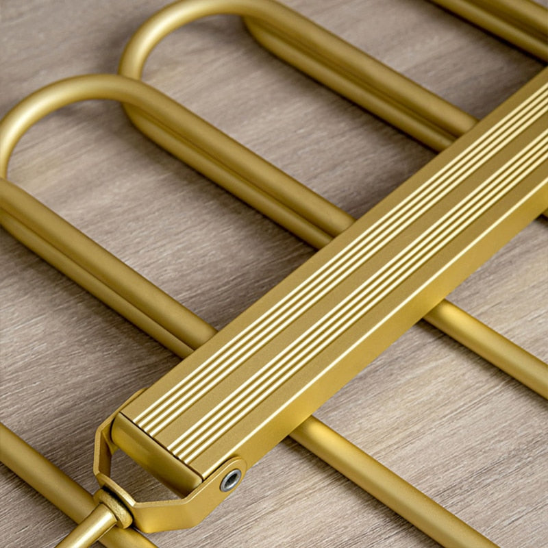 Space-Saving Aluminum Pants Hangers with 360° Rotation and Anti-Slip Design