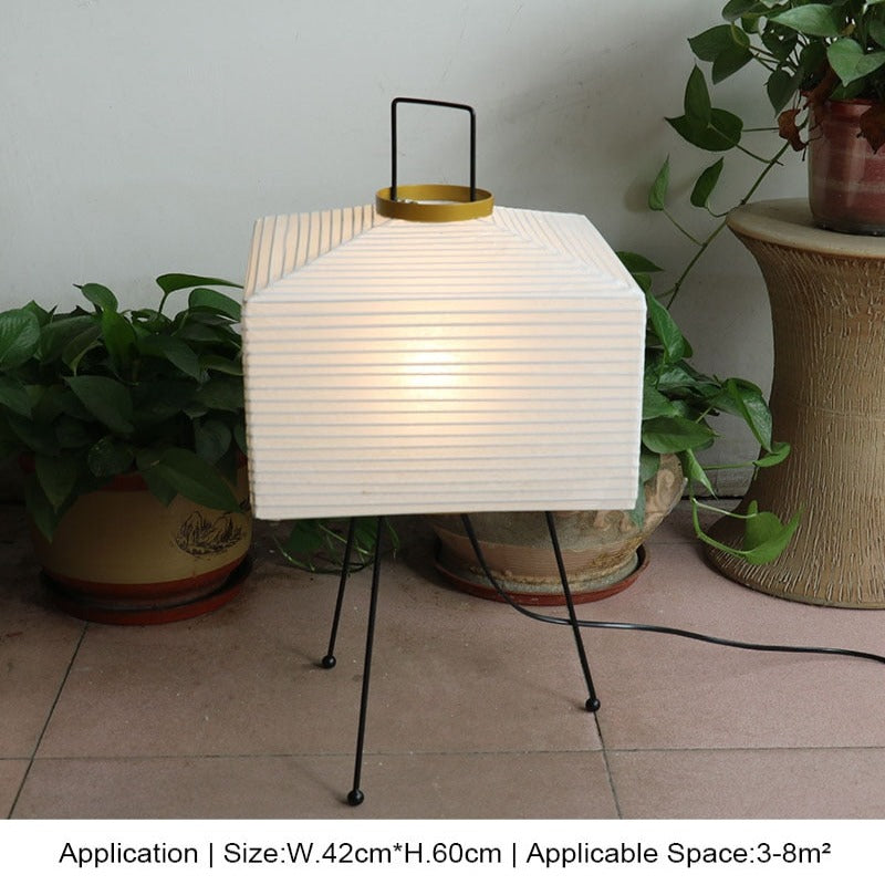 Japanese Paper Tripod Floor Lamp