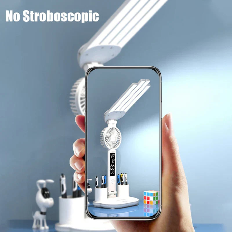 3in1 Multifunctional Smart Table Lamp with Fan and Clock