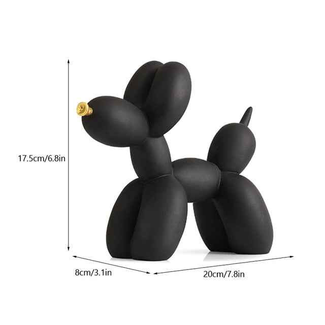 Resin Balloon Dog Sculpture - Modern Nordic Decor for Home and Office