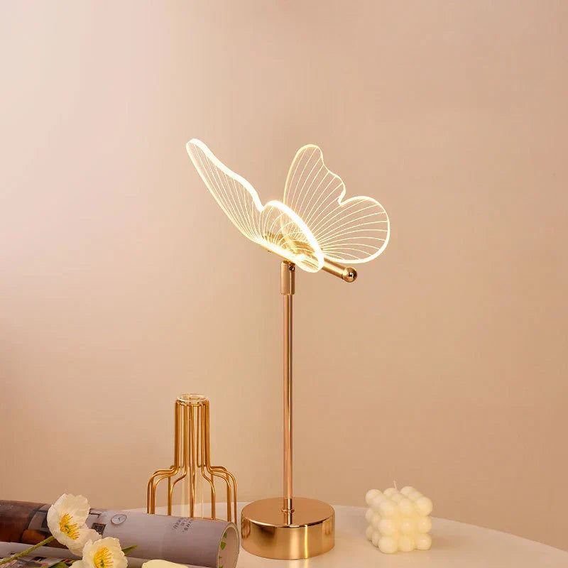 Retro Butterfly LED Desk Lamp with USB Connection and 3 Light Modes