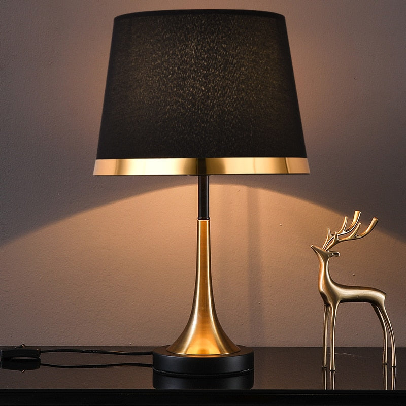 Gold and Black Retro Table Lamp