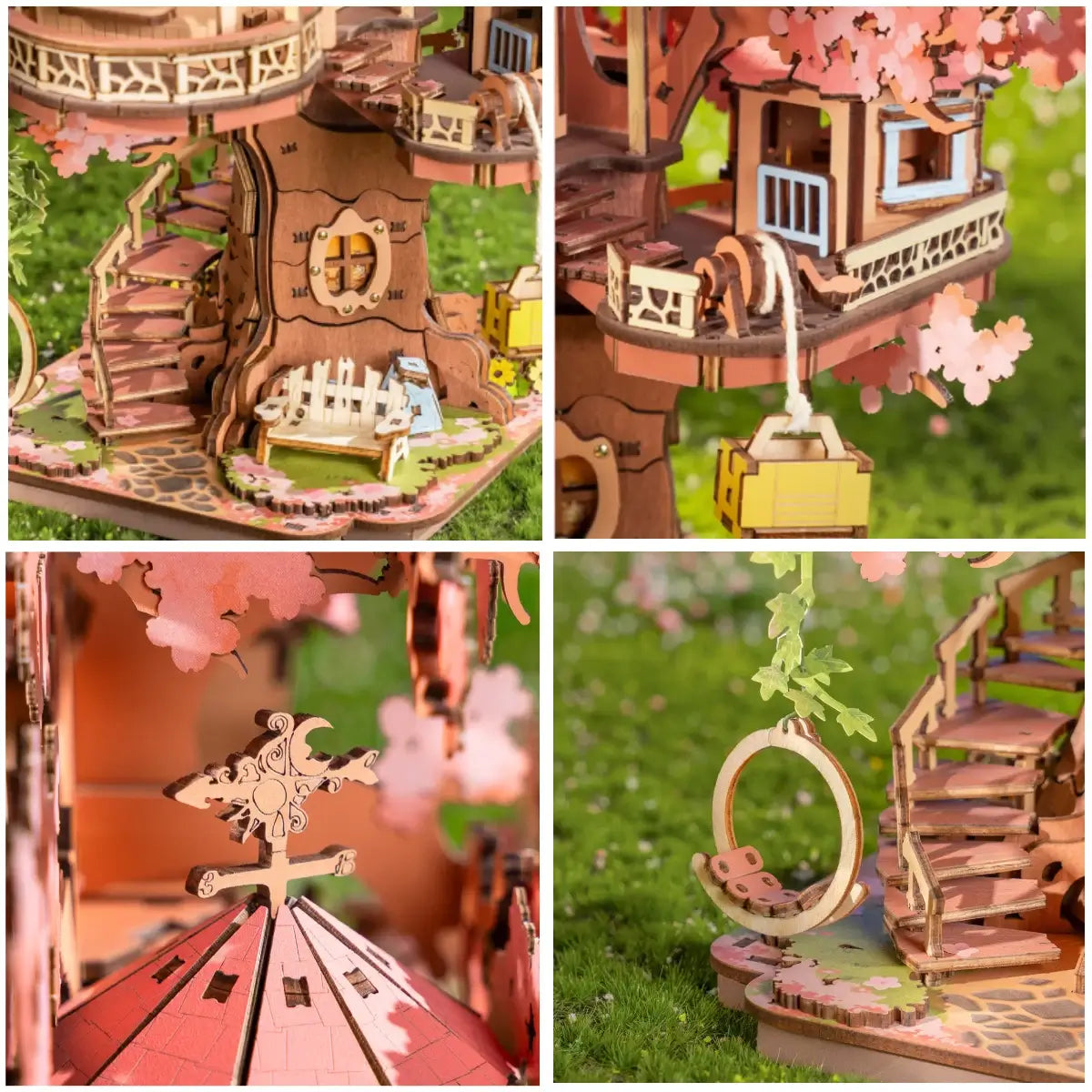 DIY Sakura Tree House Kit - No Glue Needed