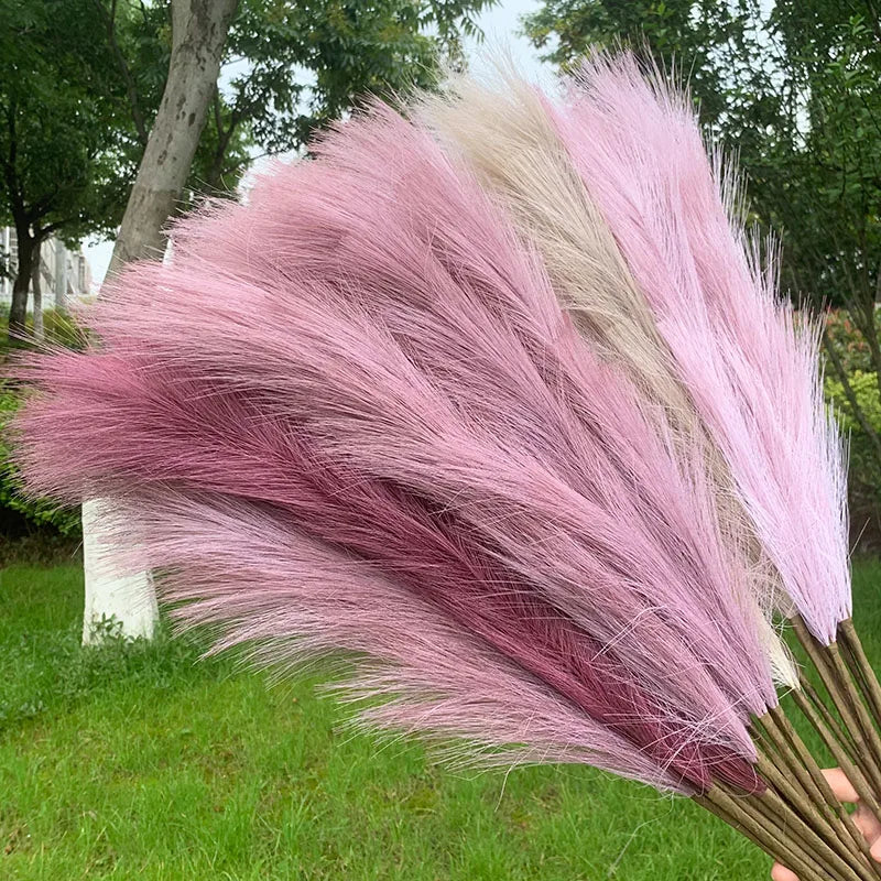 100 cm Artificial Pampas Grass Dried Flower Bouquet for Wedding Decor