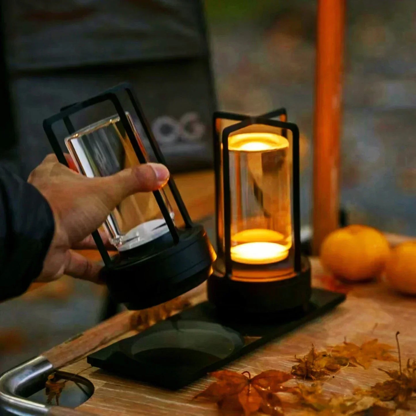 Portable Rechargeable LED Lantern with Charging Station
