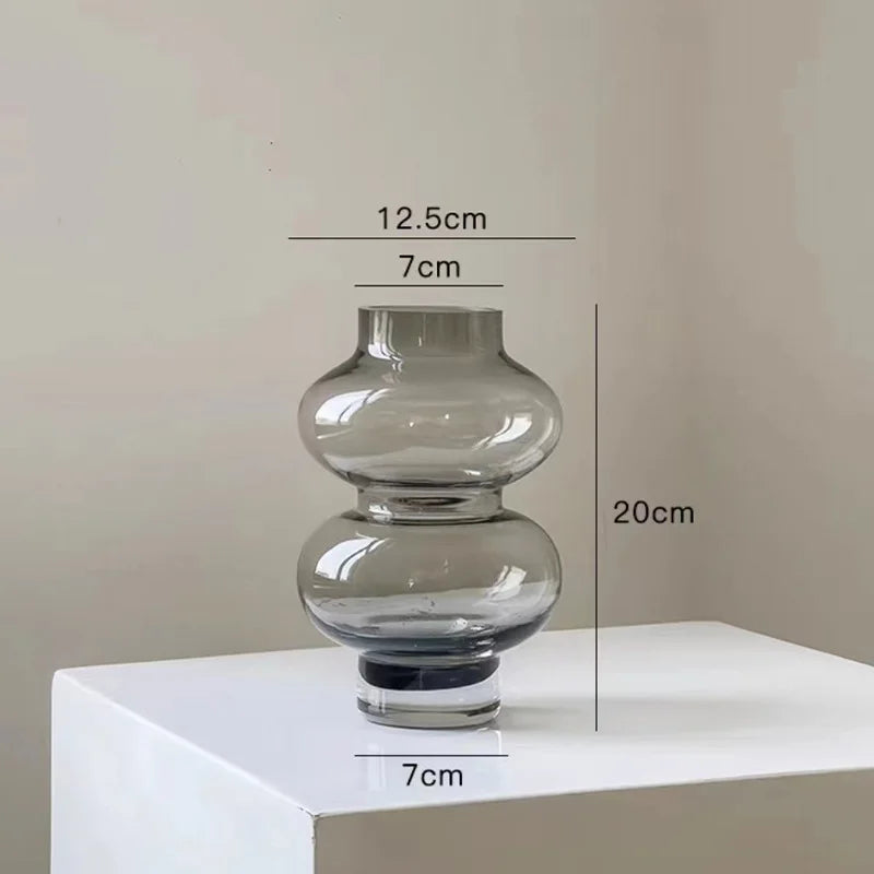Chubby 2-Stage Yellow Glass Vase