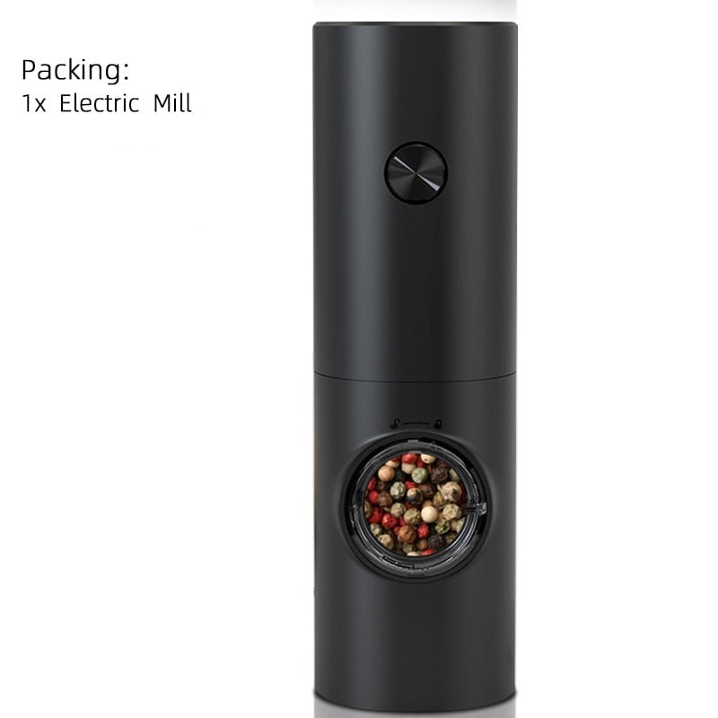 Electric Automatic Salt and Pepper Mill with LED Light and Adjustable Grind