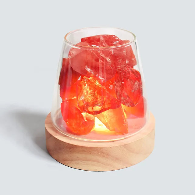 Himalayan Salt Lamp with Essential Oil Diffuser and Rechargeable Battery