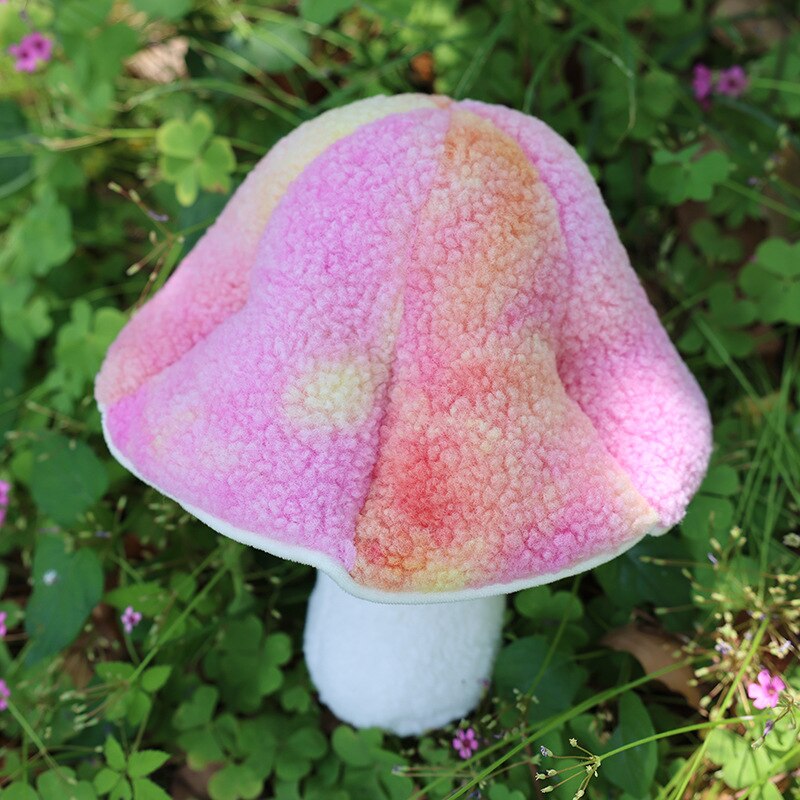 Fluffy Mushroom Shaped Pillow - Soft Polyester Cushion