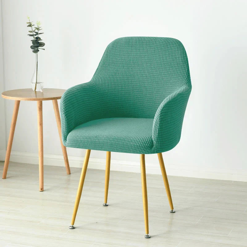 Highback Chair Cover in European Style Cotton Blend