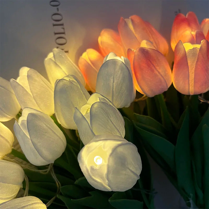 LED Faux Tulip Bouquet Light for Weddings and Home Decor
