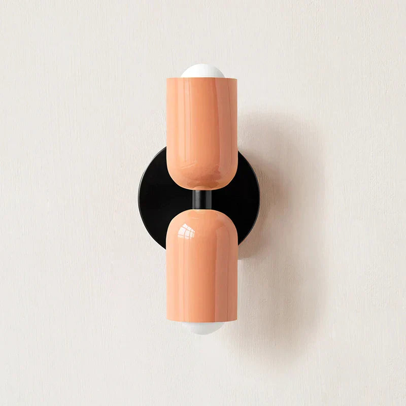 Double Headed Black Wall Lamp with Upward and Downward Light