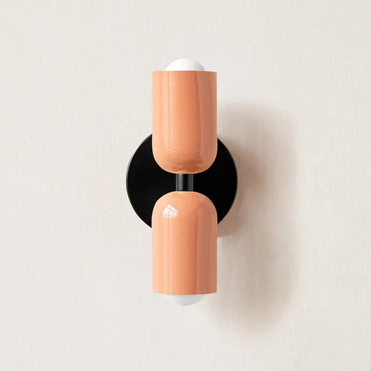 Double Headed Black Wall Lamp with Upward and Downward Light