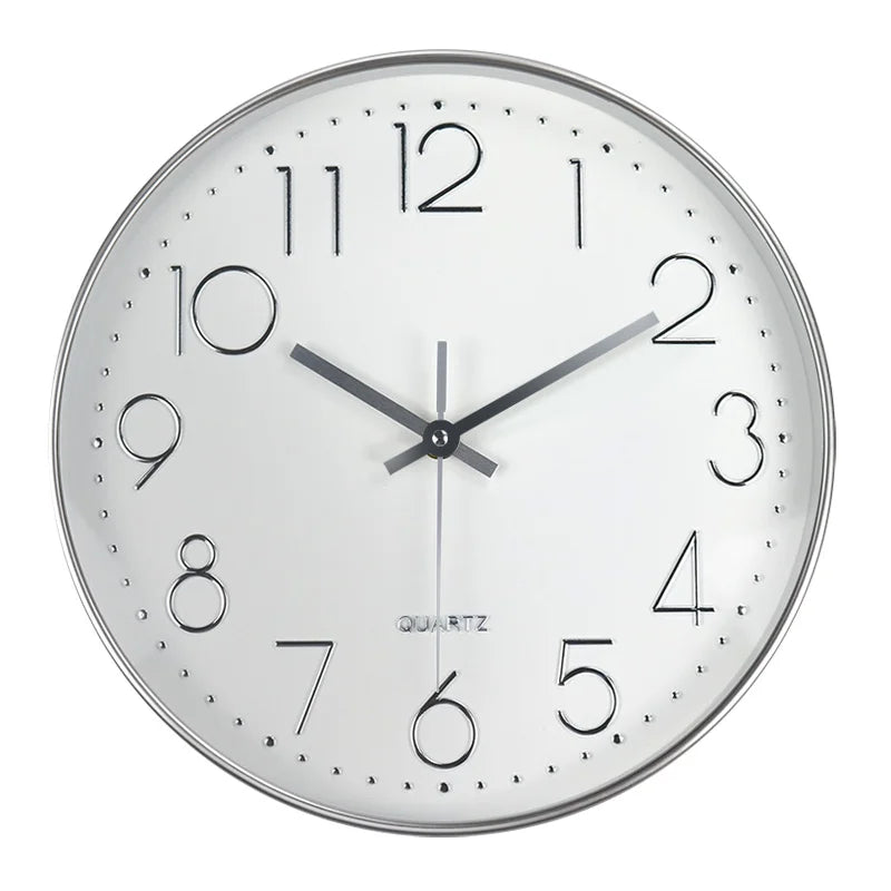 Minimalist 20 cm Nordic Wall Clock in Plastic and Glass