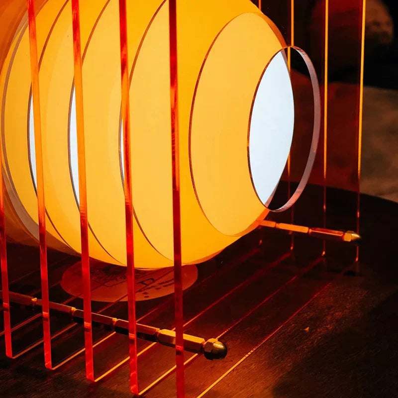 Geometric Rechargeable Table Lamp with Gentle Ambient Light