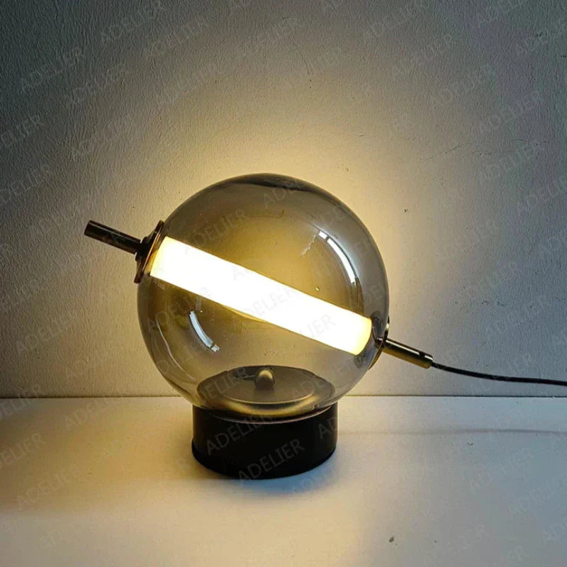 Retro Iron and Glass Table Lamp