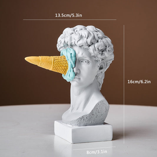 Ice Cream Figurine Sculpture for Playful Home Decor