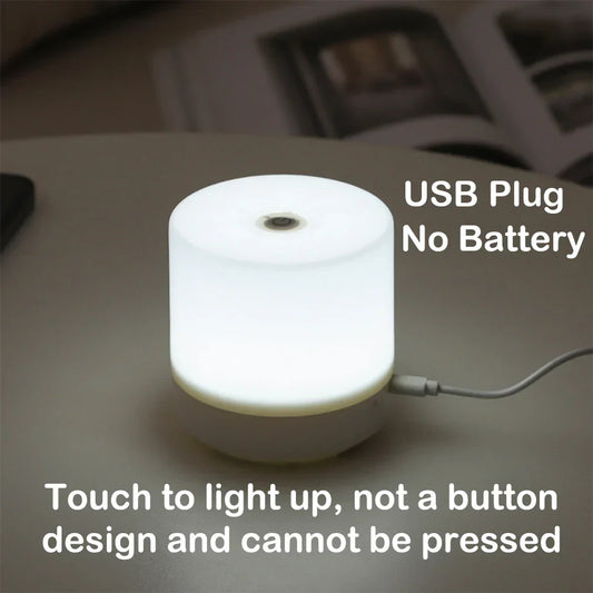 Touch-Dimming USB LED Nightstand Lamp for Bedroom and Dorm