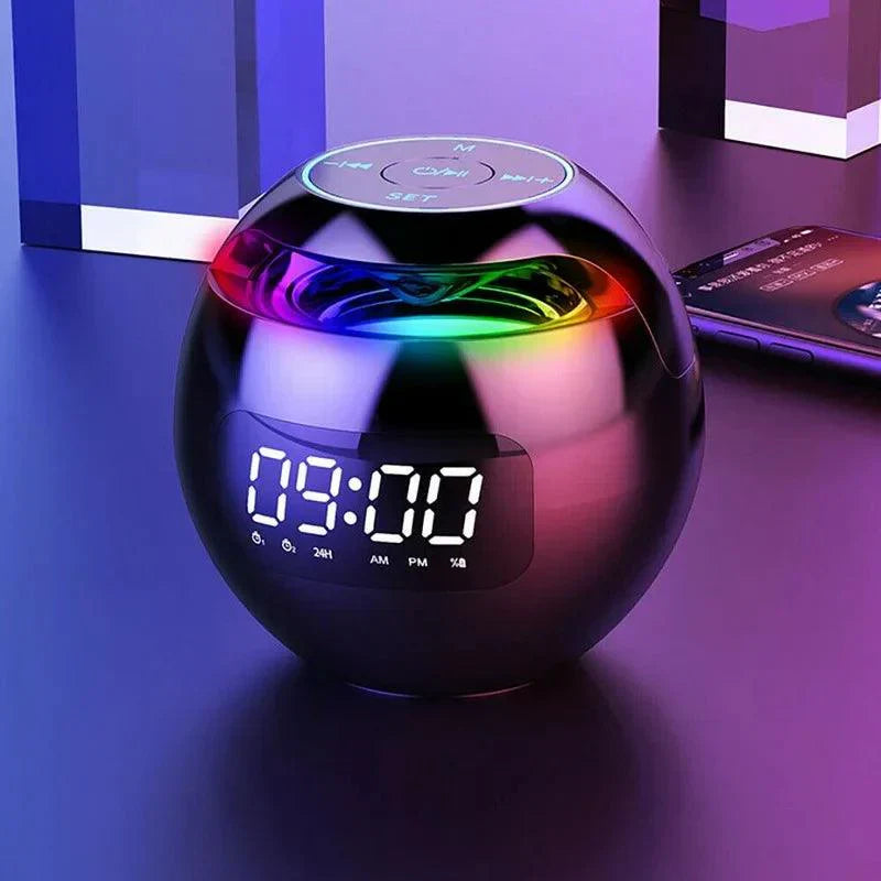 Bluetooth Alarm Clock Speaker with LED Night Light