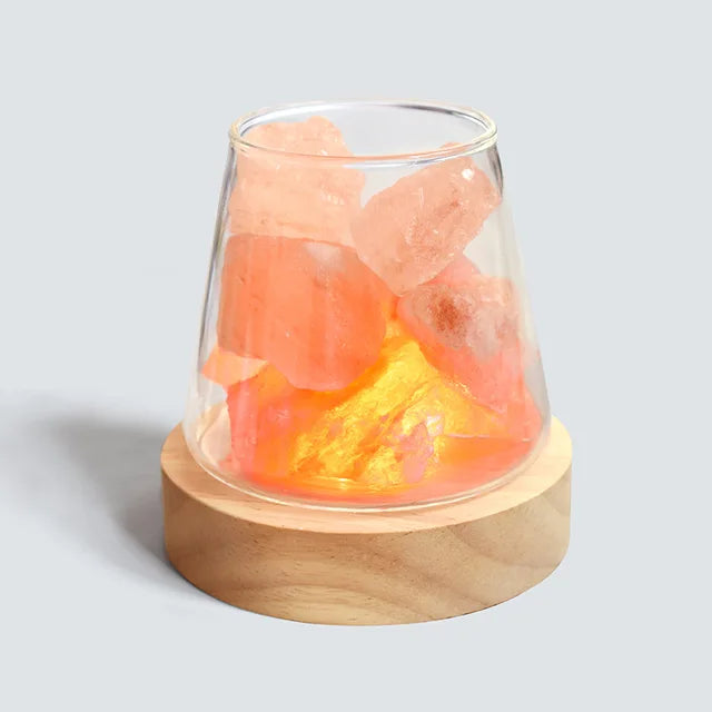Himalayan Salt Lamp with Essential Oil Diffuser and Rechargeable Battery
