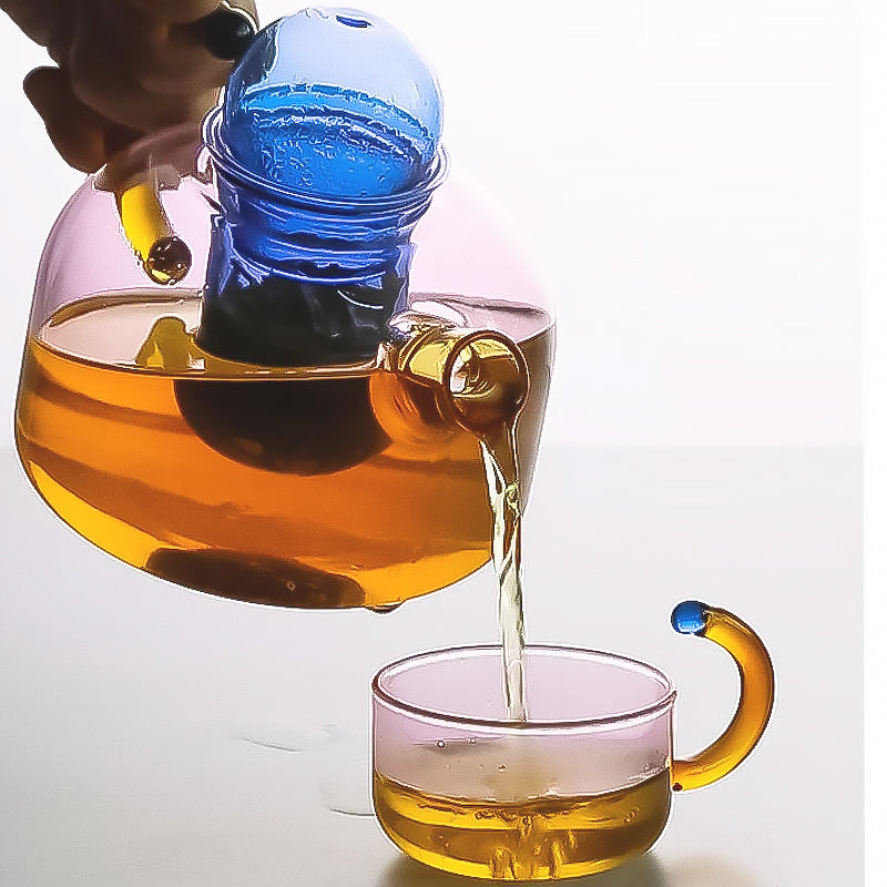 Colorful Borosilicate Glass Tea Set