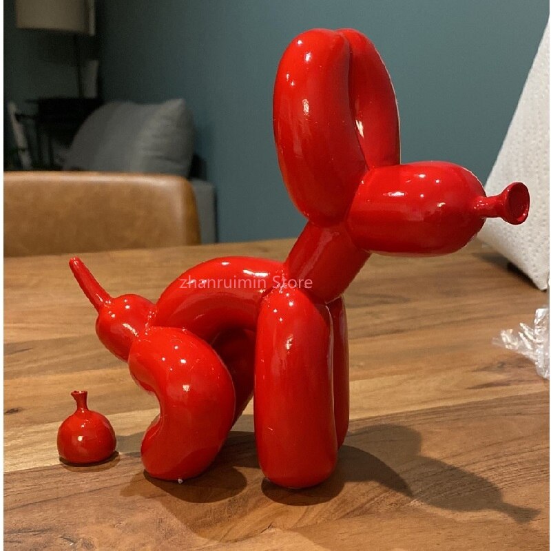 Balloon Dog Resin Sculpture - Artistic Home Decor Figure