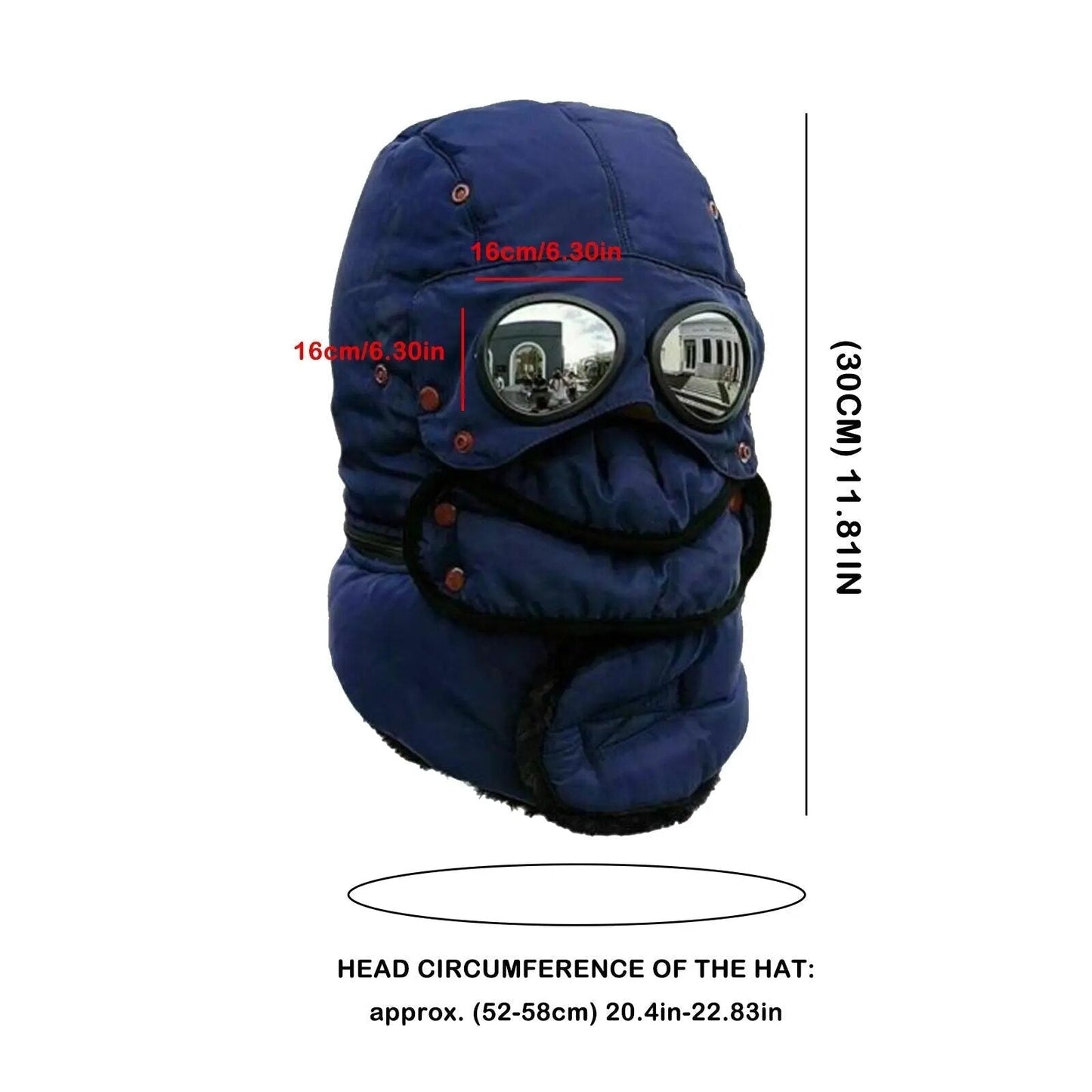 Thermal Windproof Face Covering Beanie for Cold Weather