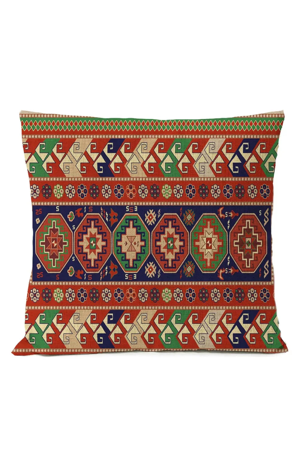 Ethnic Tribal Cotton-Linen Pillowcase