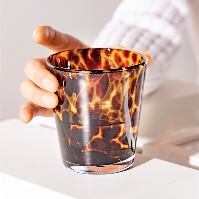 Leopard Print Vintage Cocktail Glasses