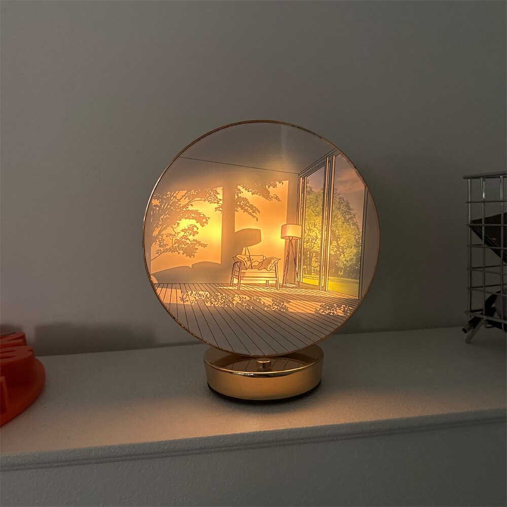 Artistic Orb Table Lamp with Touch Dimmer