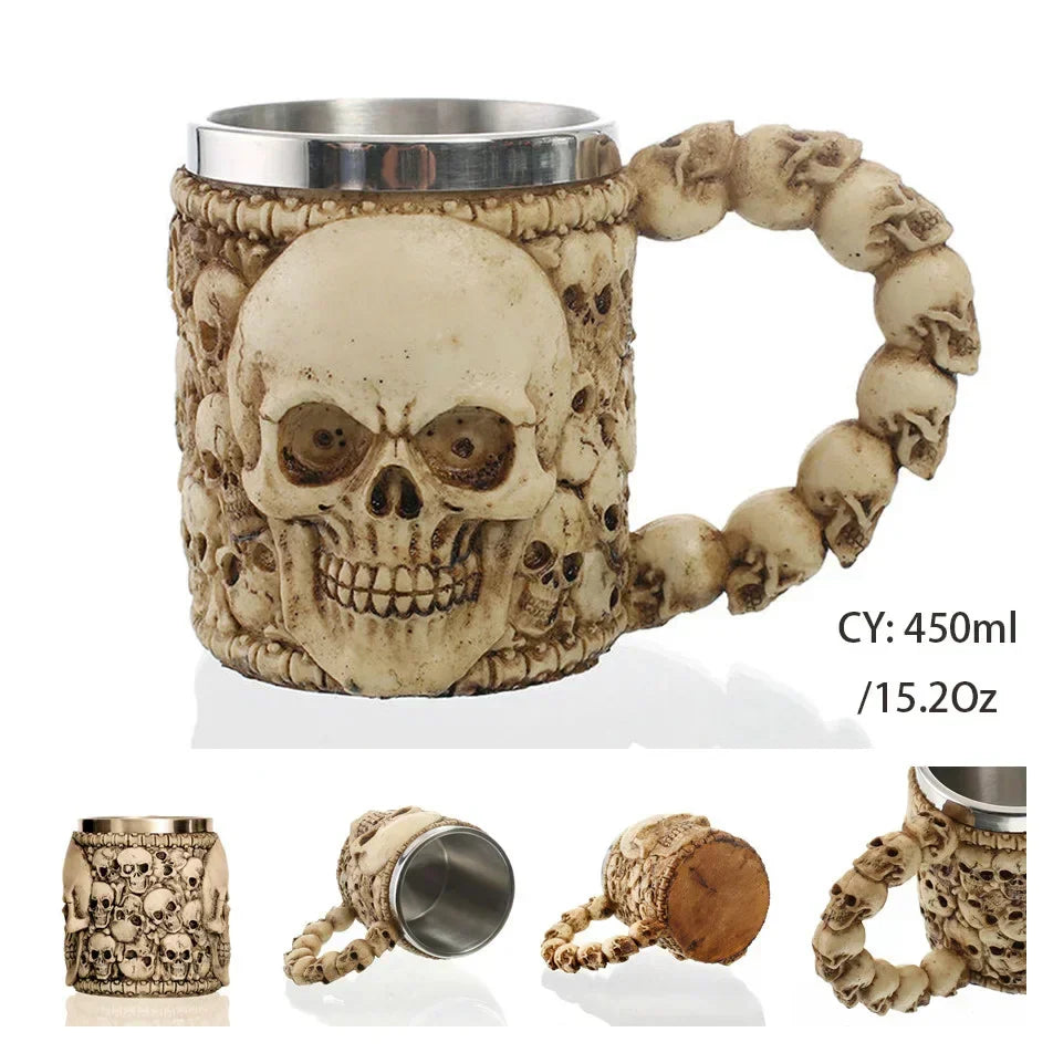 Medieval Dragon Resin and Stainless Steel Mug 600ml