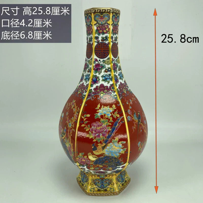Antique Royal Chinese Porcelain Floral Vase 6-10 Inch