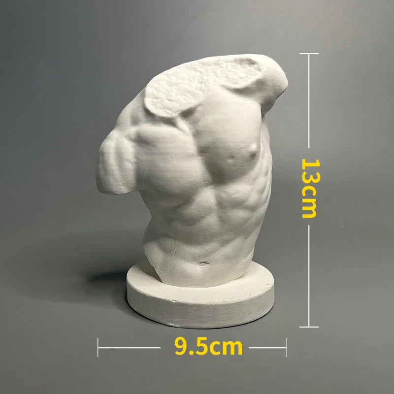 Nordic Character Plaster Figurine - Hand-Painted Art Decor