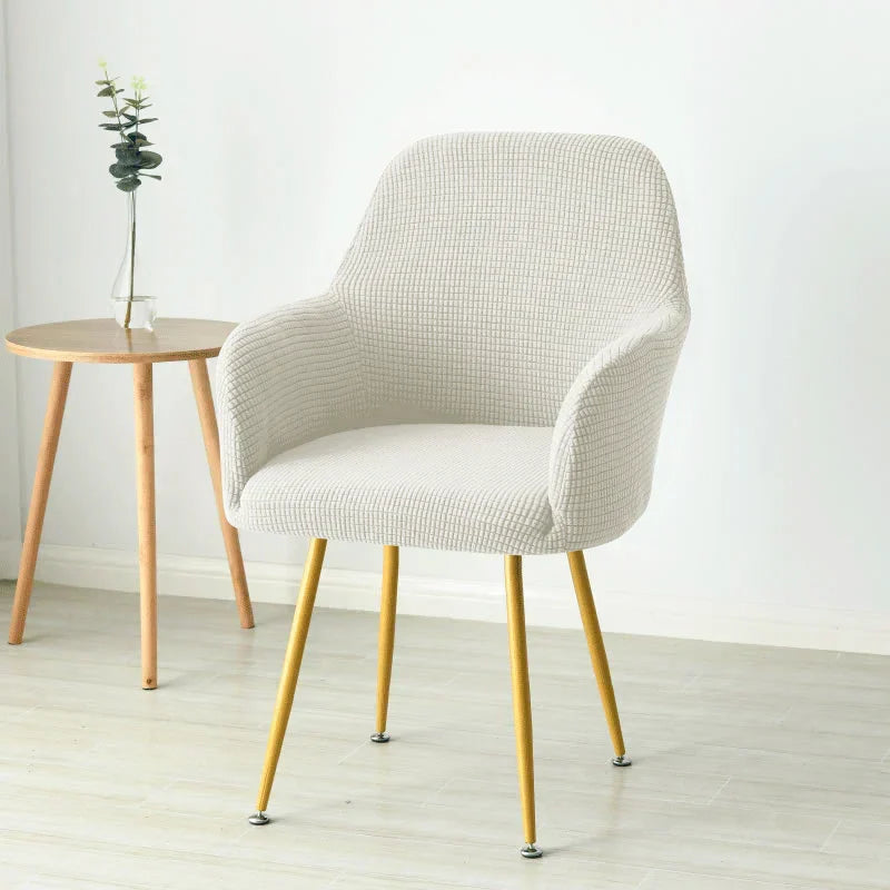 Highback Chair Cover in European Style Cotton Blend