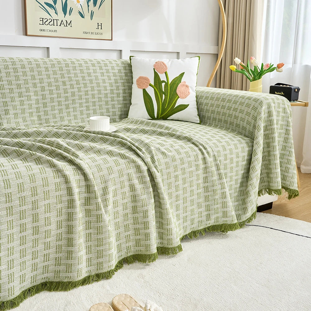 Reversible Sofa Cover for 3-4 Seater Sofas, Washable Dual-Sided Couch Protector