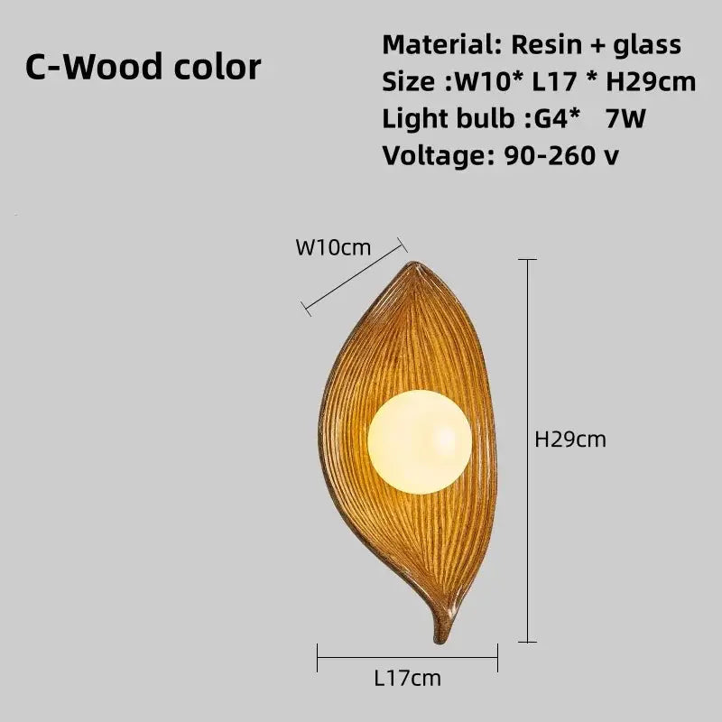 Gold Leaf LED Wall Lamp