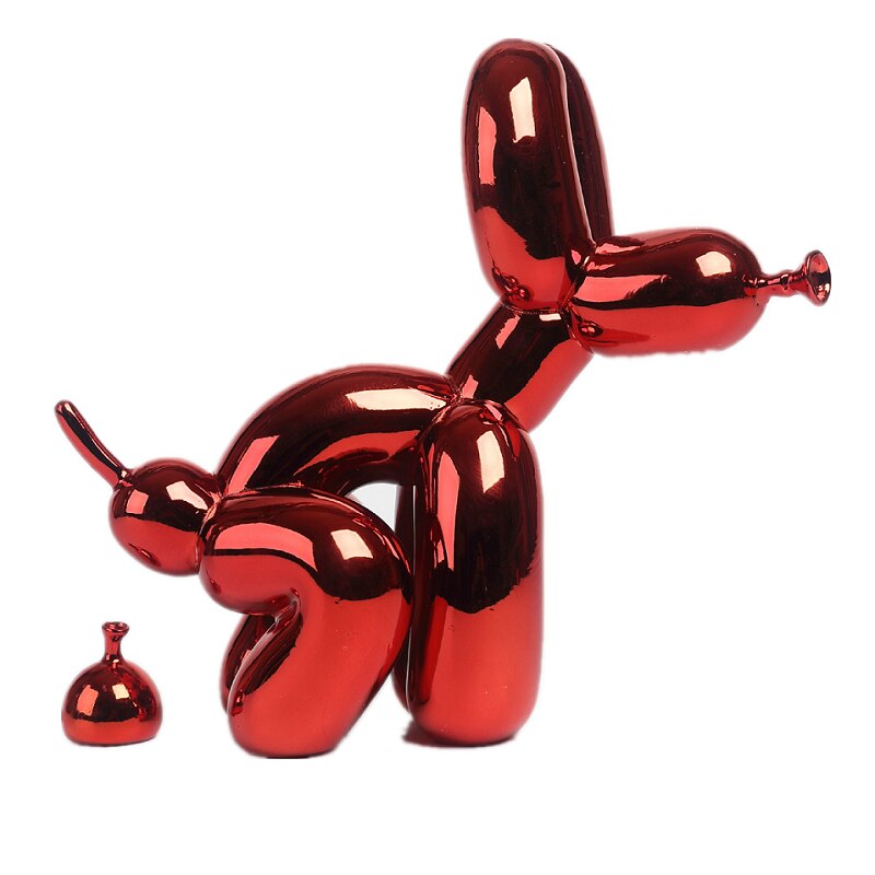 Balloon Dog Resin Sculpture - Artistic Home Decor Figure