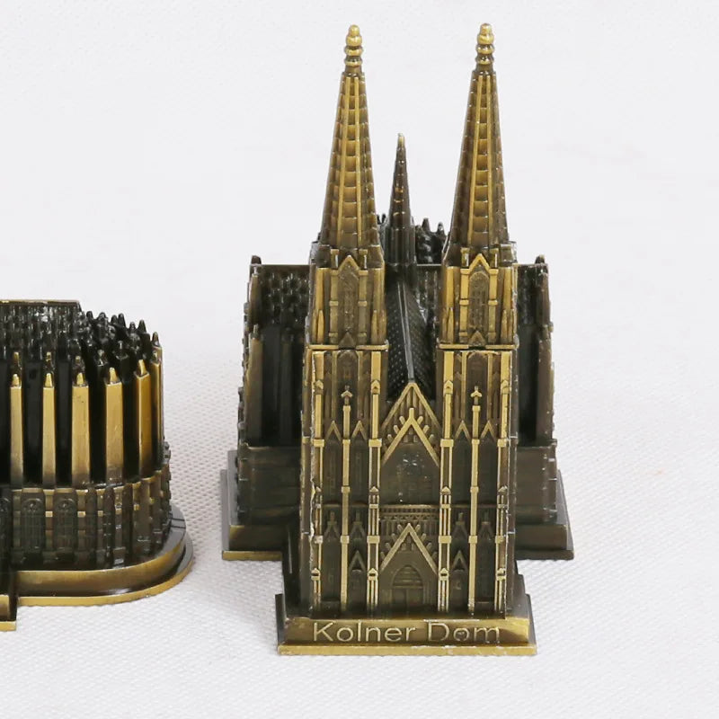Cologne Cathedral Antique Bronze Metal Model Figurine
