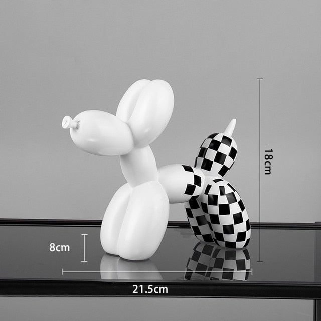 Resin Balloon Dog Sculpture - Modern Nordic Decor for Home and Office
