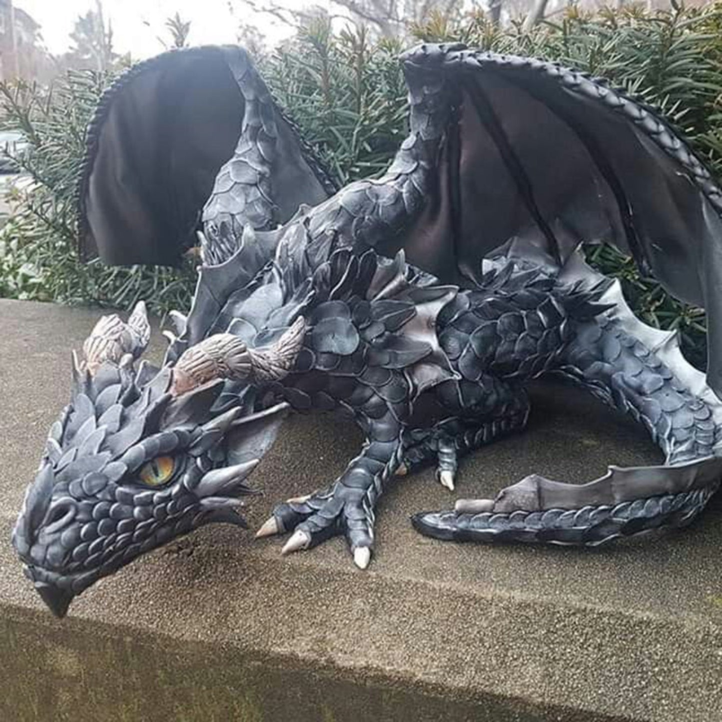 Gothic Dragon Guardian Statue for Outdoor Decor