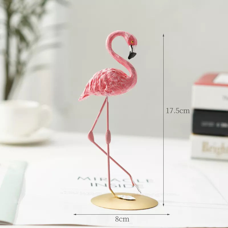 Modern Resin Flamingo Figurine Sculpture for Home and Office Decor