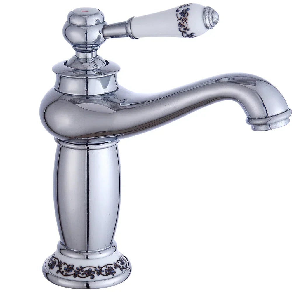 Vintage Gold Bathroom Faucet with Retro Design