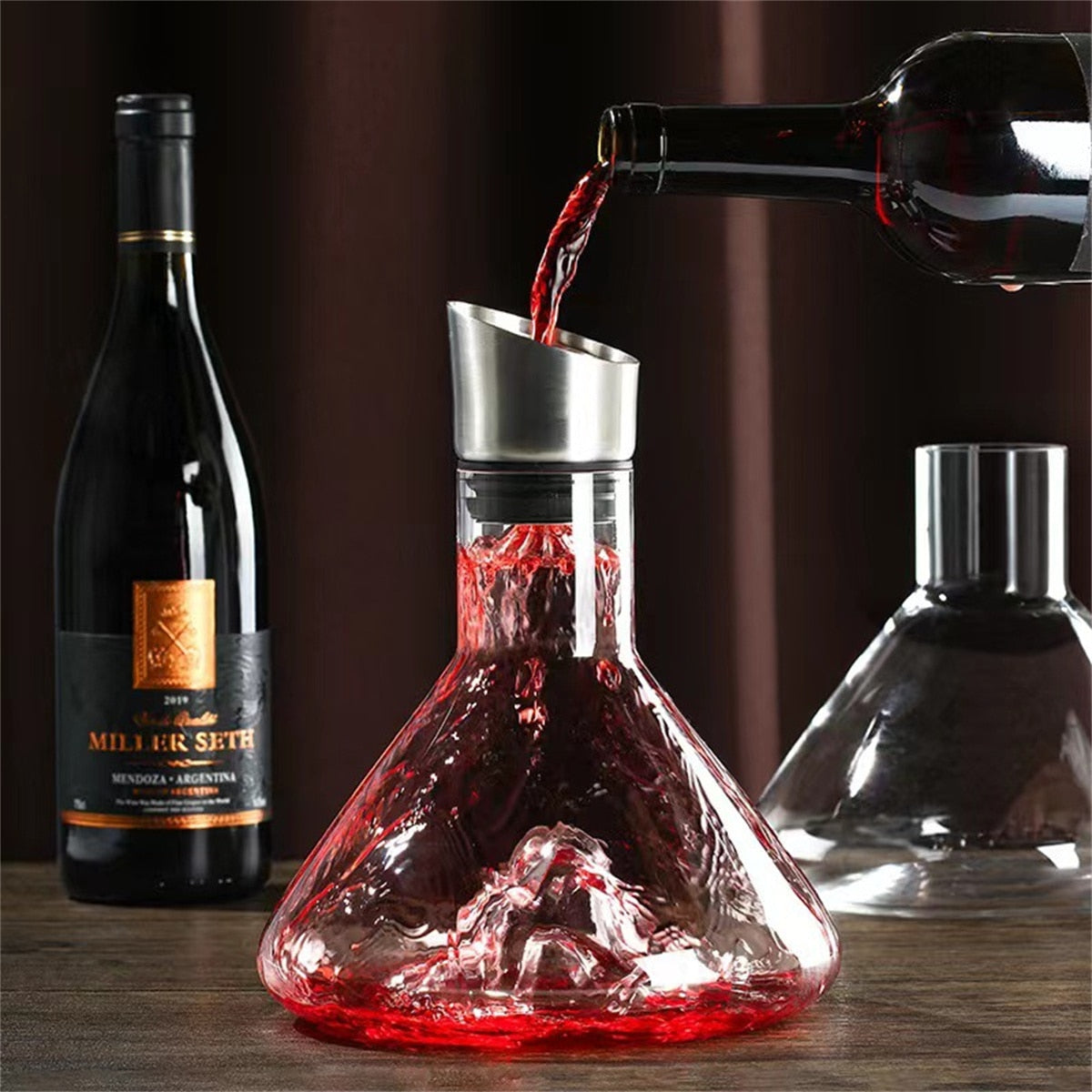 Premium Crystal Mountain Wine Decanter 1500ml