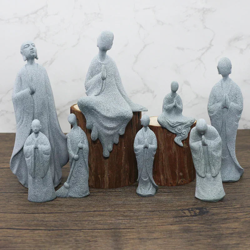 Small Buddha Stone Statue for Zen Garden and Meditation