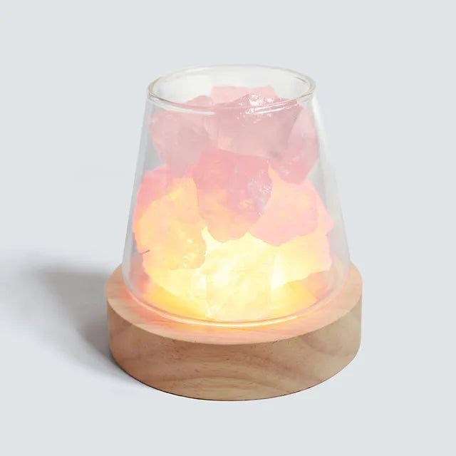 Himalayan Salt Lamp with Essential Oil Diffuser and Rechargeable Battery