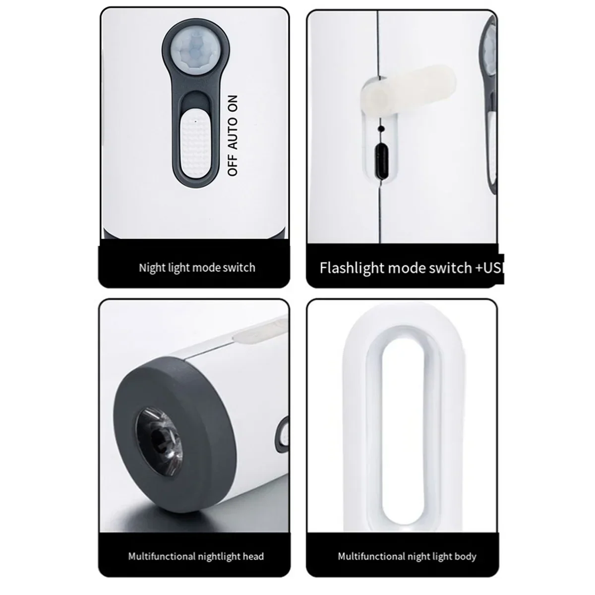 Rechargeable LED Night Light with Motion Sensor and Twilight Sensor