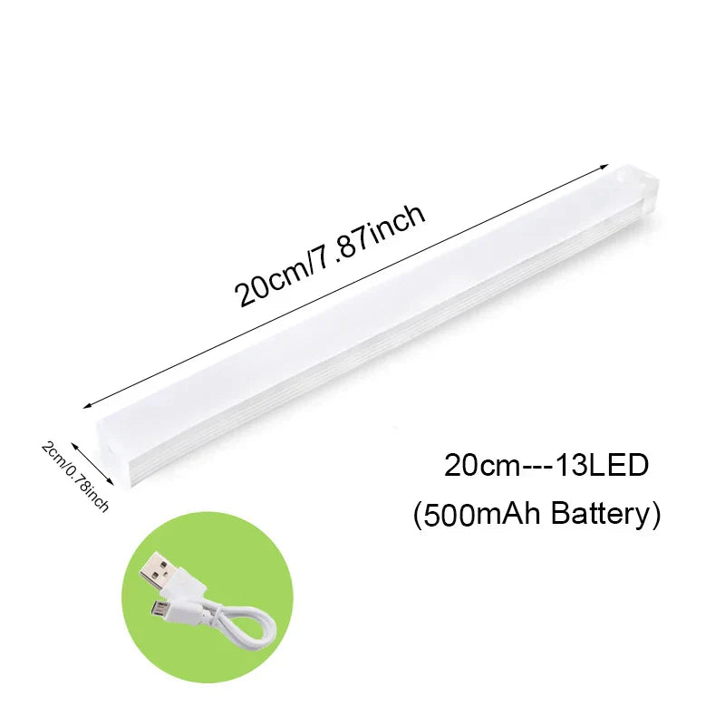 Wireless LED Motion Sensor Night Light - Rechargeable and Portable for Closets, Stairs, and Cabinets