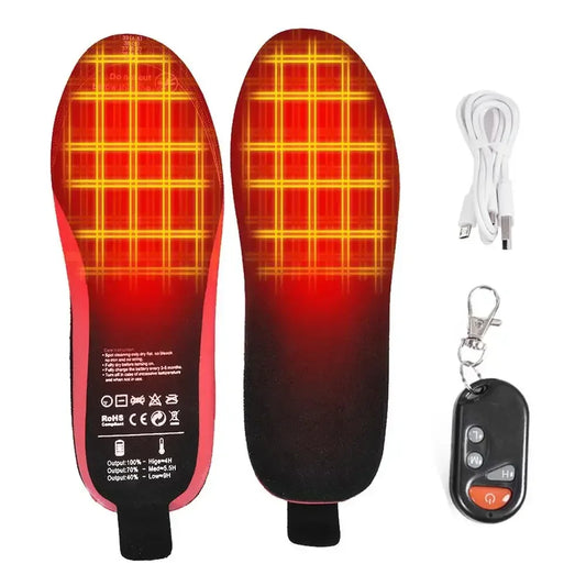 Rechargeable Heated Insoles with Wireless Remote Control